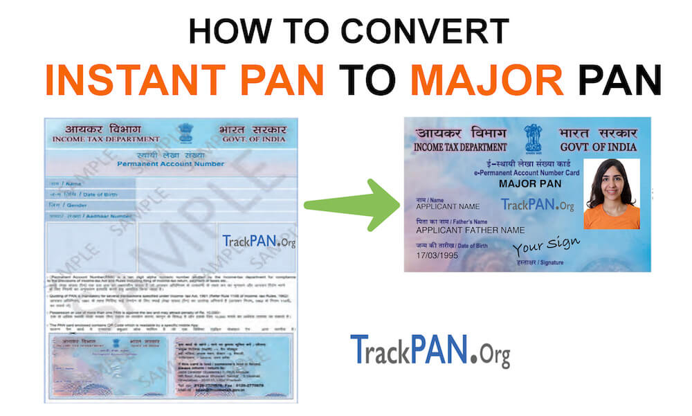 How To Convert Instant PAN Card Into Major TrackPAN